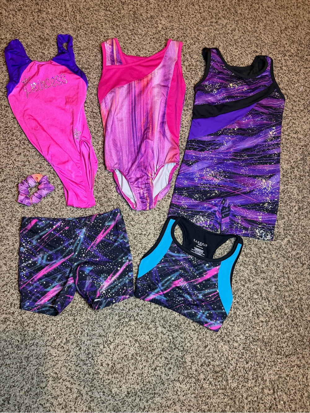 Danskin Now Girls Pink and Purple Active One-Piece & Set